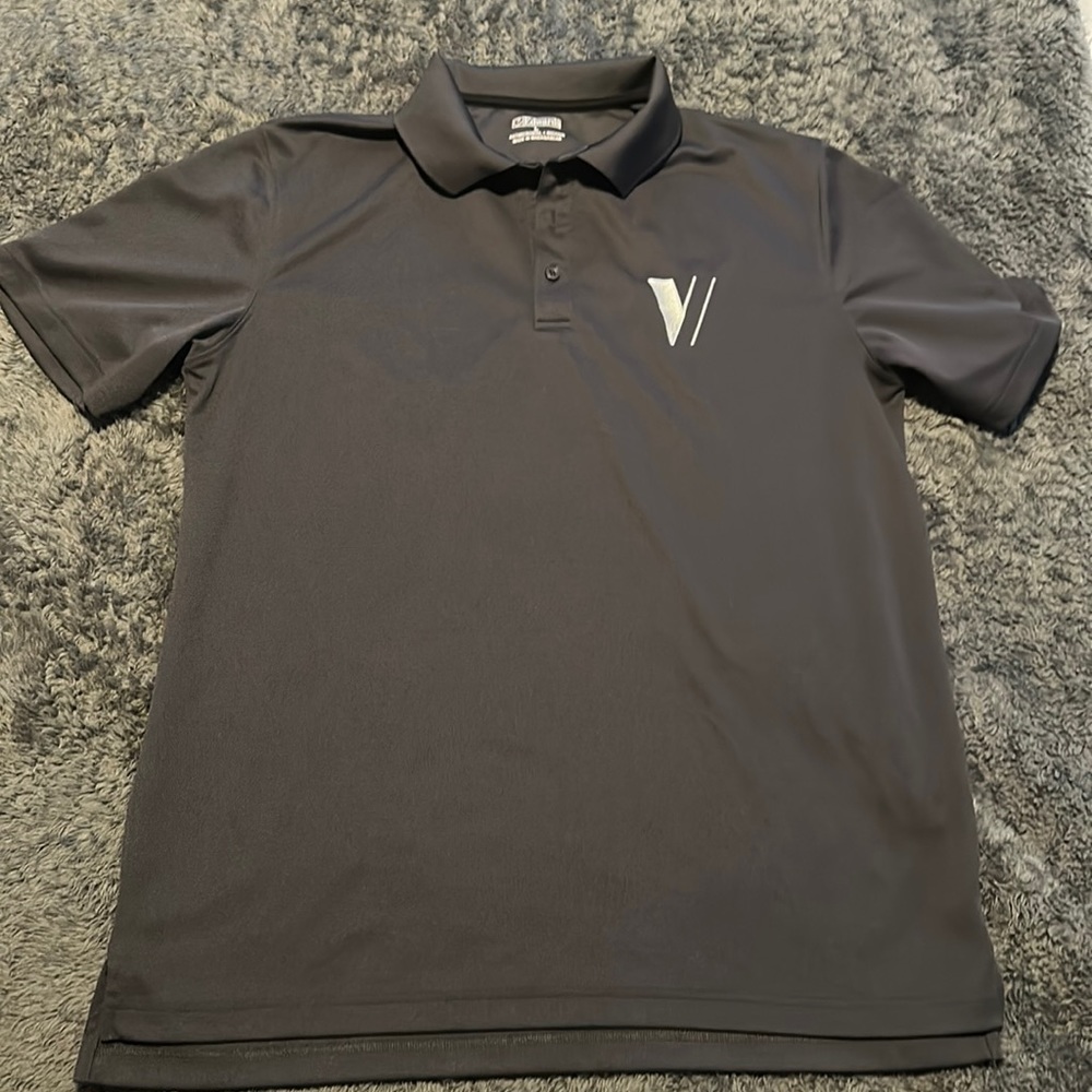 Gray Polo with V - Large
